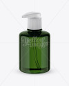 Green Liquid Soap Bottle with Pump Mockup - Halfside View - Free