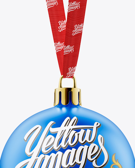 Matte Christmas Ball Mockup   Front View PSD #2