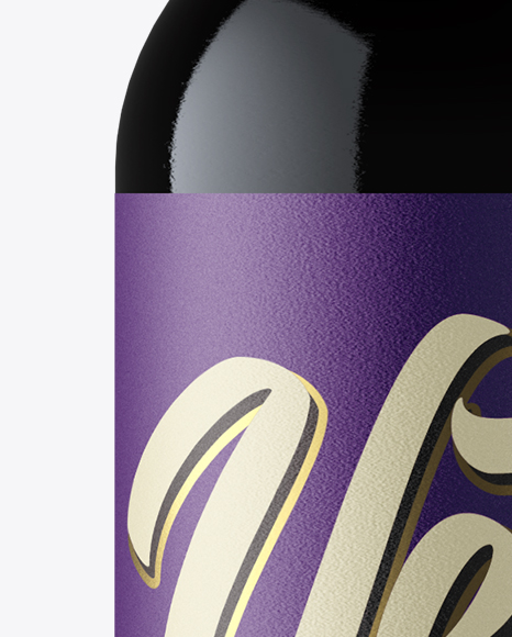 Antique Green Glass Bottle with Red Wine Mockup   Front View PSD #1