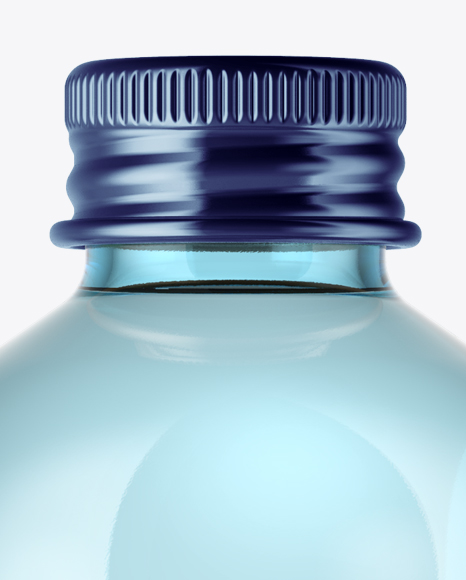 Download Aqua Blue Glass Bottle w/ Metal Cap Mockup in Bottle Mockups on Yellow Images Object Mockups