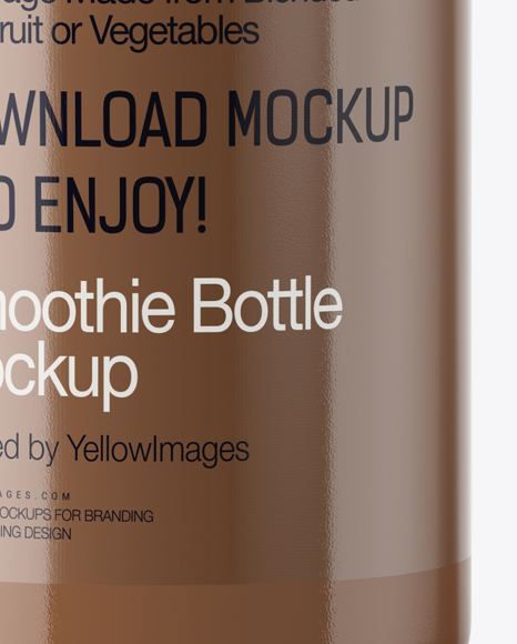 Download Square Banana Smoothie Bottle Psd Mockup Yellowimages