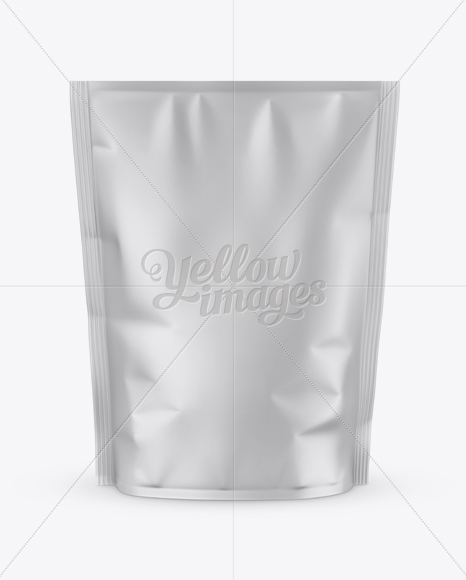 Download Download Matte Stand Up Pouch Mockup Front View Psd Aluminium Packaging Mockup PSD Mockup Templates