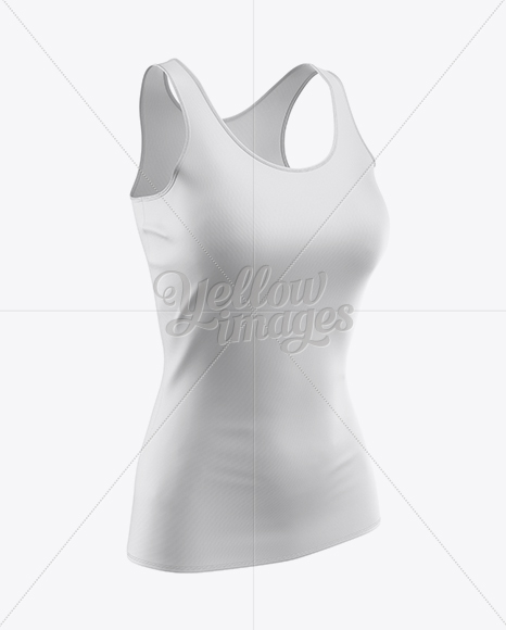 Download Womens Tank Top Premium Mockup Halfside View In Apparel Mockups On Yellow Images Object Mockups