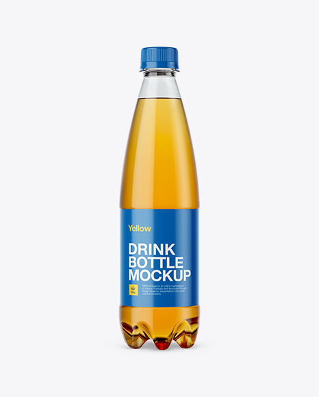 Download 500ml Clear Pet Bottle W Orange Drink Mockup Front View In Bottle Mockups On Yellow Images Object Mockups PSD Mockup Templates