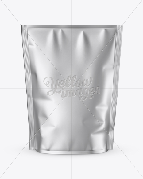 Download Matte Metallic Stand Up Pouch Mockup Front View In Pouch Mockups On Yellow Images Object Mockups PSD Mockup Templates