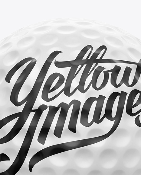 Glossy Golf Ball Mockup   Front View PSD #2