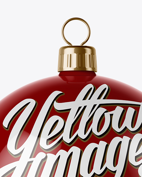 Glossy Christmas Ball Mockup   Front View PSD #2