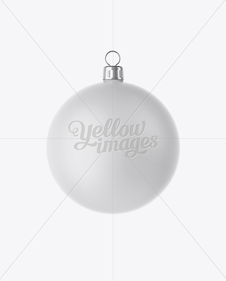 Matte Christmas Ball Mockup - Front View