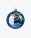 Metallic Christmas Ball Mockup - Front View