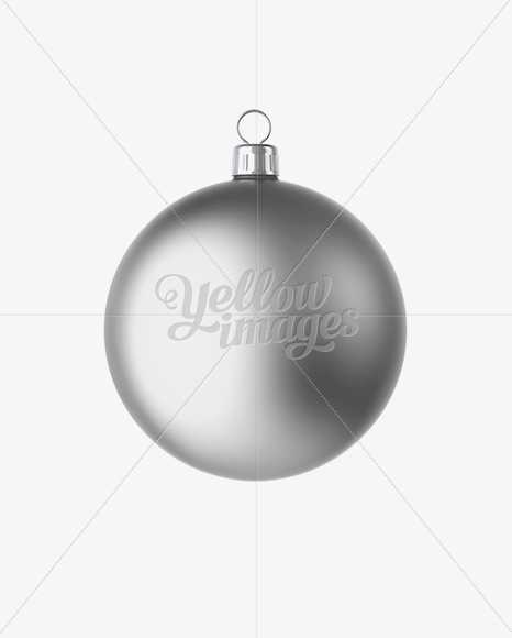 Matte Metallic Christmas Ball Mockup   Front View PSD #3