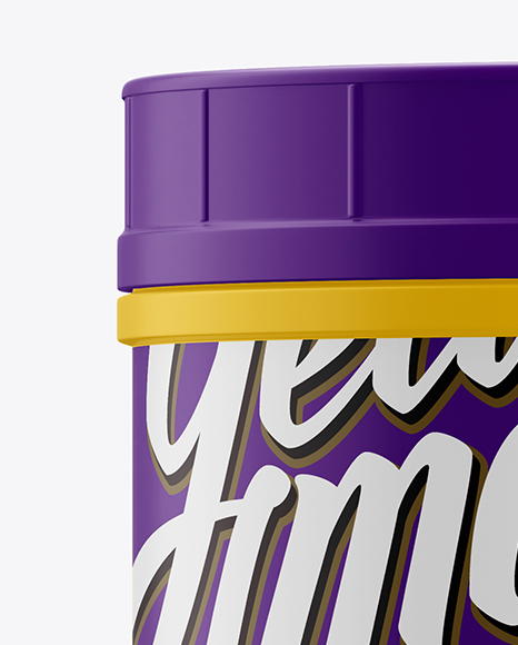 Matte Plastic Jar Mockup   Front View PSD #3