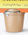 Natural Apple Sauce 4-6 Oz. Cups Mockup - Front View on Yellow Images