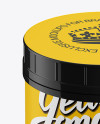 Download Glossy Plastic Jar with Matte Label Mockup (High-Angle ... Yellowimages Mockups
