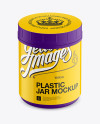 Download Matte Plastic Jar with Glossy Label Mockup (High-Angle ... Yellowimages Mockups