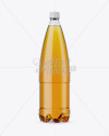 Download 1L Clear PET Bottle with Orange Drink Mockup - Front View in Bottle Mockups on Yellow Images ...