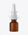 Amber Nasal Spray Bottle Mockup - Front View