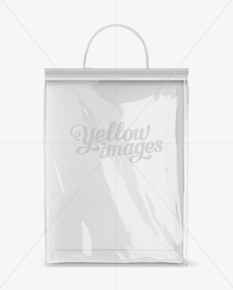 Download Clear Vinyl Bag with Bed Linen Mockup - Front, Side & Back ...