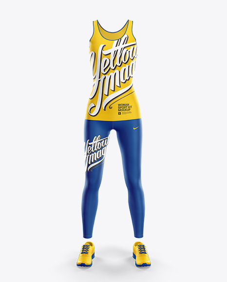 Women's Fitness Kit Mockup - Front View in Apparel Mockups ...