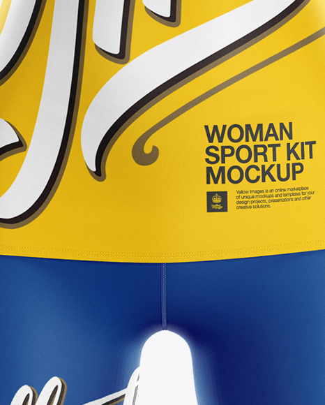 Download Women S Fitness Kit Mockup Front View In Apparel Mockups On Yellow Images Object Mockups