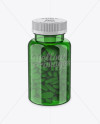 Download Green Pill Bottle Mockup (High-Angle Shot) in Bottle Mockups on Yellow Images Object Mockups