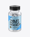 Clear Pill Bottle Mockup (High-Angle Shot) on Yellow Images Object Mockups