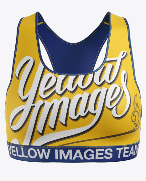 Download Women's Fitness Kit Mockup - Front View in Apparel Mockups on Yellow Images Object Mockups