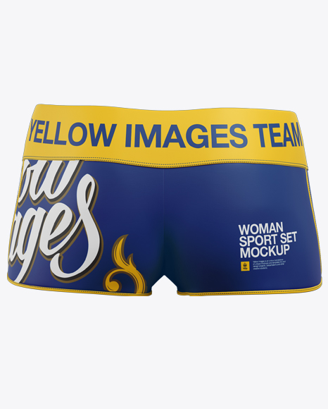 Women S Fitness Kit Mockup Back View In Apparel Mockups On Yellow Images Object Mockups