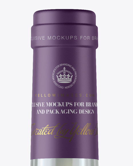 Clear Glass Bottle w  White Wine Mockup PSD #2