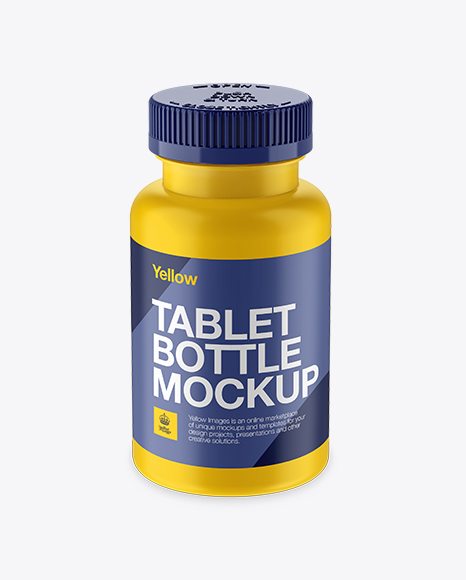 Matte Pill Bottle Mockup (High-Angle Shot)