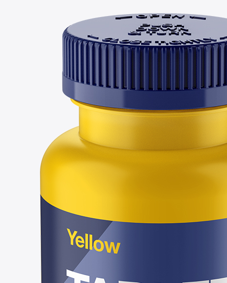 Matte Pill Bottle Mockup (High Angle Shot) PSD #2