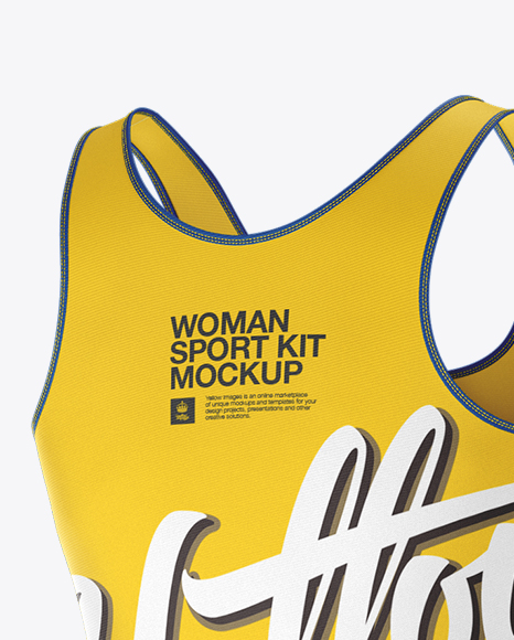 Download Women S Fitness Kit Mockup Back Halfside View In Apparel Mockups On Yellow Images Object Mockups