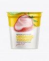 907g Yogurt Cup with Foil Lid Mockup - Free Download Images High