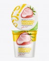 907g Yogurt Cup with Foil Lid Mockup