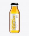 13.7oz Glass Bottle Mockup on Yellow Images Object Mockups