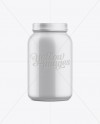 Download 909g Protein Jar with Shrink Sleeve Mockup in Jar Mockups on Yellow Images Object Mockups