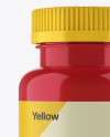 Download Glossy Pill Bottle Mockup - Front View in Bottle Mockups ... Yellowimages Mockups
