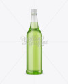 Green Syrup Bottle Mockup - Front View on Yellow Images Object Mockups