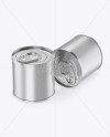 Two Tin Cans With Metal Rim Mockup - Free Download Images High Quality