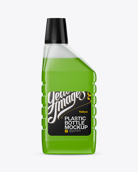 Download Transparent Plastic Bottle With Liquid Mockup - Front View ... Yellowimages Mockups