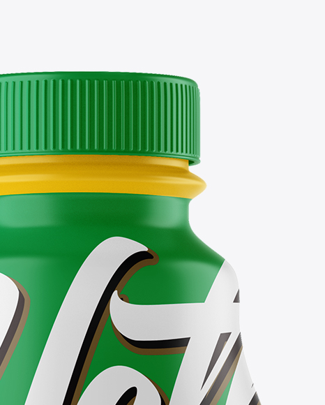 Matte Plastic Bottle Mockup   Front View PSD #2