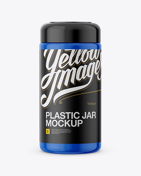 Plastic Jar Mockup   Front View PSD #2