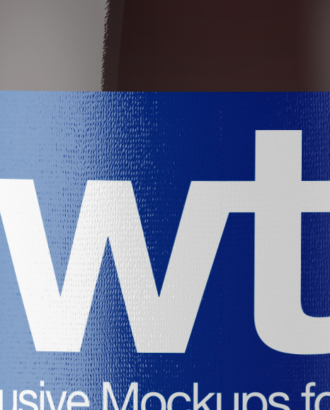 Glass Bottle with Dark Drink Mockup PSD #2