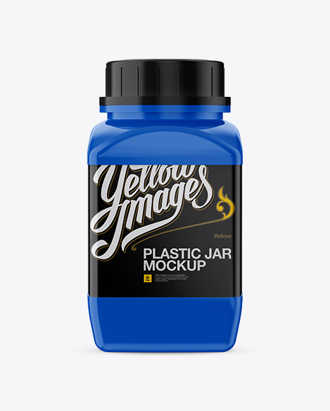 Plastic Jar Mockup - Front View