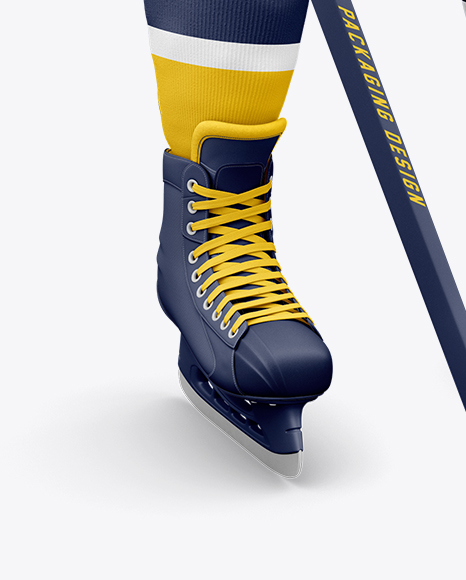 Men S Full Ice Hockey Kit Mockup Hero Shot In Apparel Mockups On Yellow Images Object Mockups