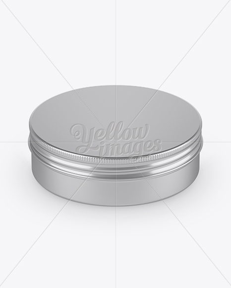 Download Metal Round Tin Box Mockup - Front View (High-Angle Shot ...