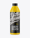 Download Plastic Bottle Mockup - Front View in Bottle Mockups on Yellow Images Object Mockups