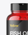 Download Red Fish Oil Bottle Mockup - Front View in Bottle Mockups on Yellow Images Object Mockups