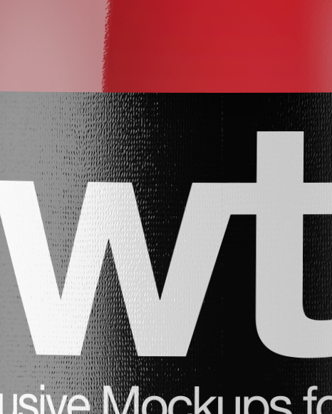 Clear Glass Bottle with Red Drink Mockup PSD #2