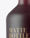 Download Frosted Glass Bottle with Red Liqueur Mockup in Bottle ... Yellowimages Mockups