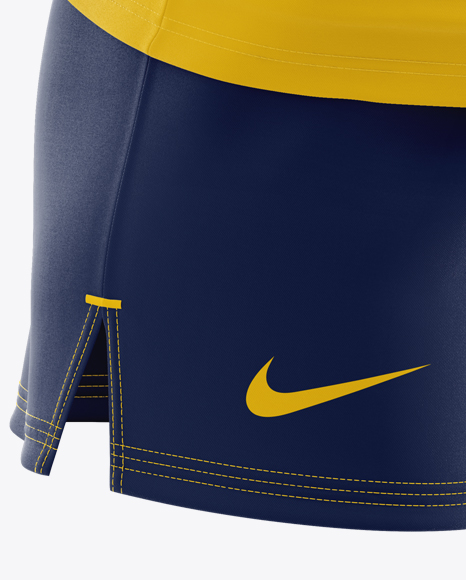 Download Women S Rugby Kit With V Neck Jersey Mockup Halfside View In Apparel Mockups On Yellow Images Object Mockups